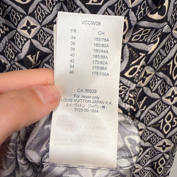 Authentic Louis Vuitton Since 1854 Silk Button Up Blouse in Size 42 with COA - Picture 10 of 11